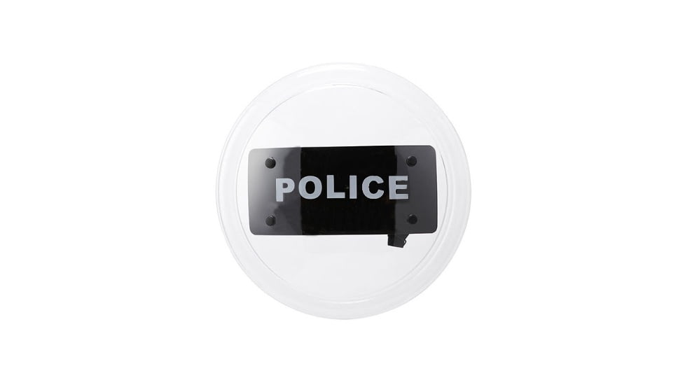 ExecDefense USA Round Riot Shield, Transparent, Standard Size, EXS-R05