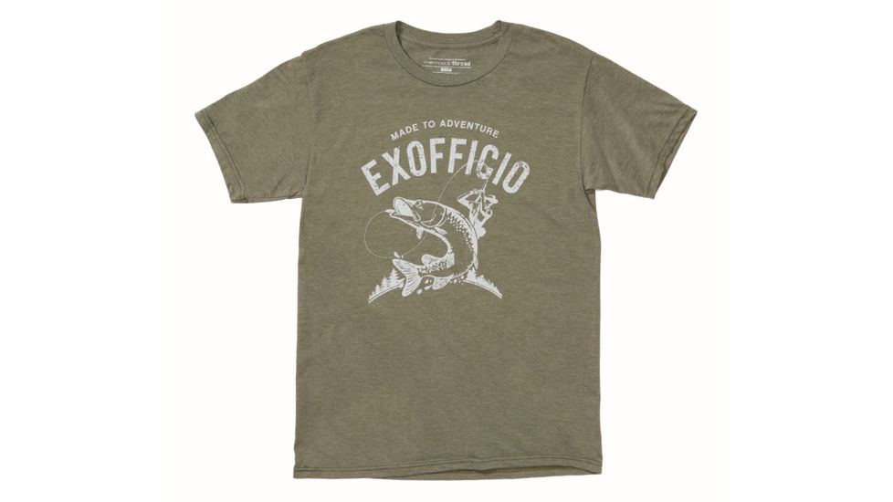 ExOfficio Demo, Reel em Tee Short Sleeve Shirt - Men's, Nori Heather, Medium, 1012-3248-NORIHTHR-M-DM
