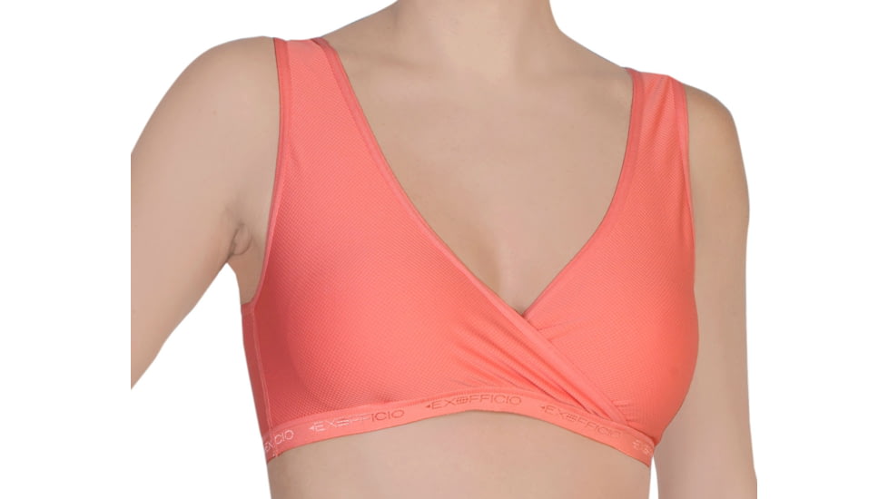 Give-N-Go Cross Over Bra - Womens-Bright Coral-X-Small