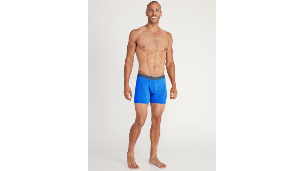 ExOfficio Give-N-Go Sport 2.0 Boxer Brief - Mens, 6in, Lagoon/Steel Blue, Small, 12416718-23292-S