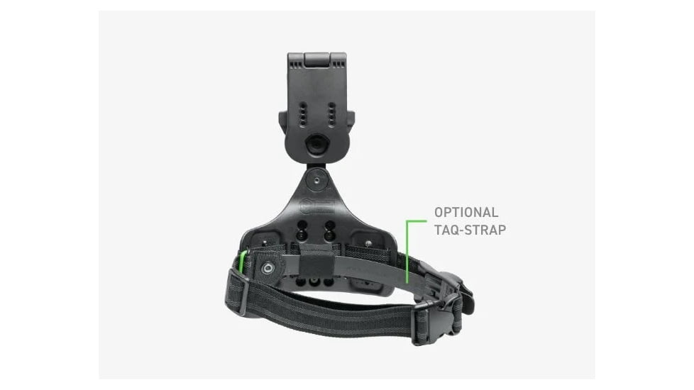 Alien Gear Holsters Rapid Force Expansion Dynamic Drop Leg Holster With Locking Belt Slide w/ Standard Strap w/Standard Buckle w/Clamshell Packaging, Matte Black, RFX-DD-BK-LBS-S-LK-C