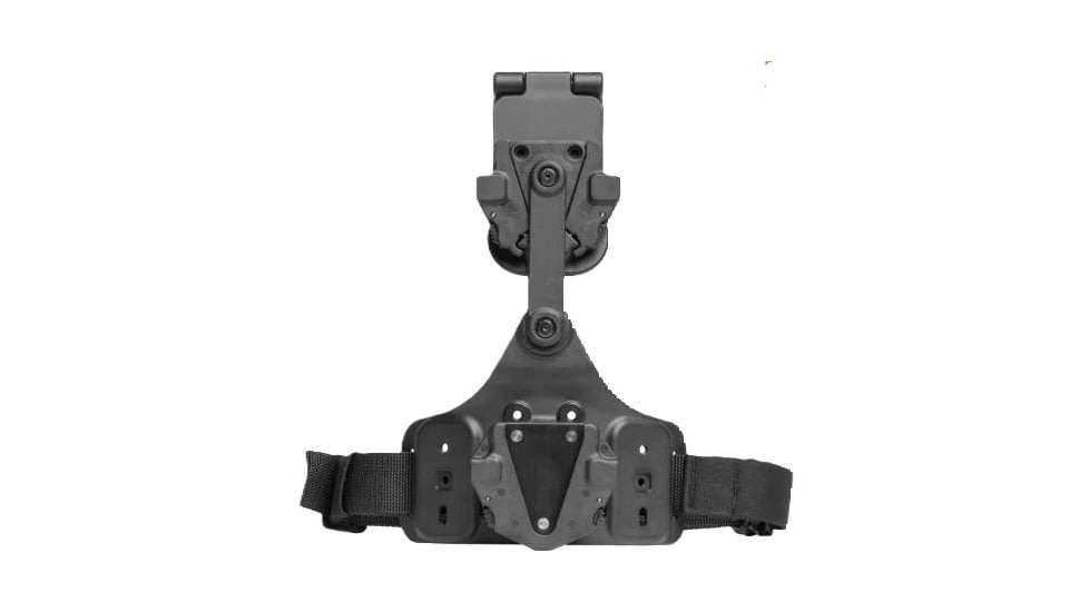 Alien Gear Holsters Rapid Force Expansion Dynamic Drop Leg Holster With Locking Belt Slide w/ Standard Strap w/Standard Buckle w/Clamshell Packaging, Matte Black, RFX-DD-BK-LBS-S-LK-C