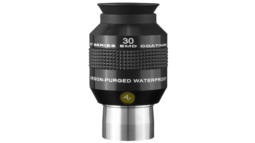 Explore Scientific 30 mm 52 Degrees Series Waterproof Eyepiece, Black w/ white lettering, ES logo, EPWP5230-01