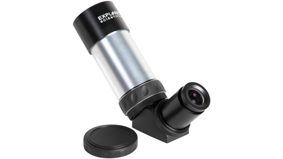 Explore Scientific 6 Degree Field of View 8x50 Polar Illuminated Erect Image Finder Scope,90 Degree Eyepiece,Bracket w/out Base,Silver VFEI0850-RA