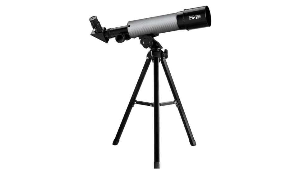 ExploreOne CF350 Silver Carbon Fiber AZ Mount Telescope, 50mm, 88-10052-CF