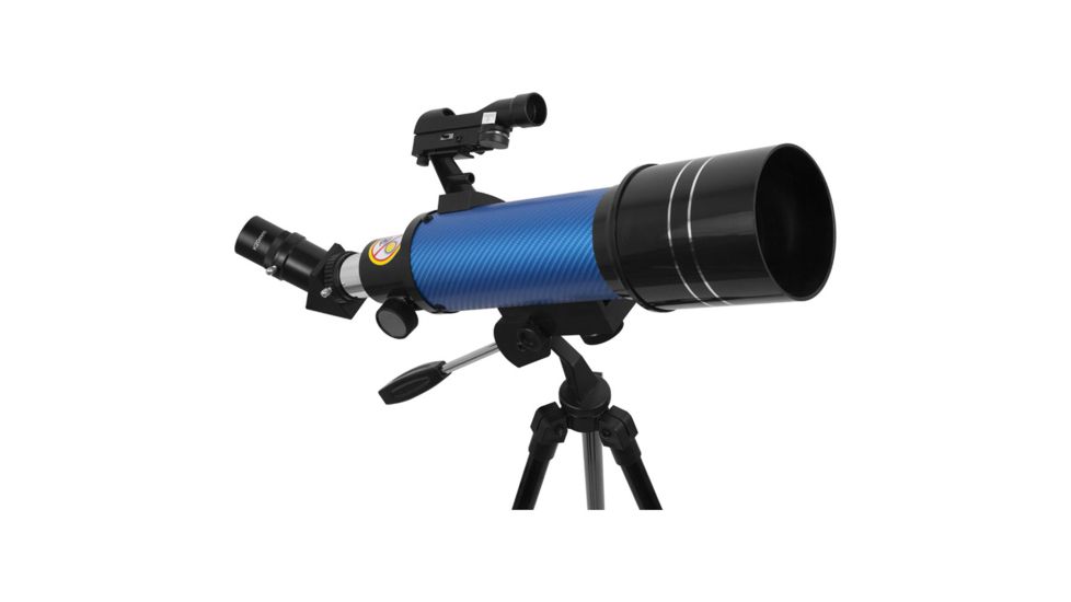 ExploreOne CF400 Blue Carbon Fiber Pan Handle AZ Mount Telescope, 70mm, 88-10072-CF