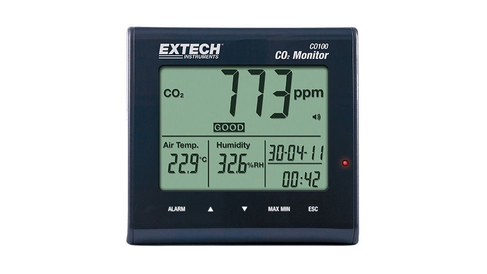 Extech Instruments Air Quality Carbon Dioxide Monitor, CO100