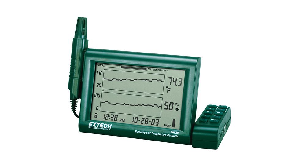 Extech Instruments Chart Recorder, Humidity &amp; Temp, W/220V Adaptor, RH520A-220