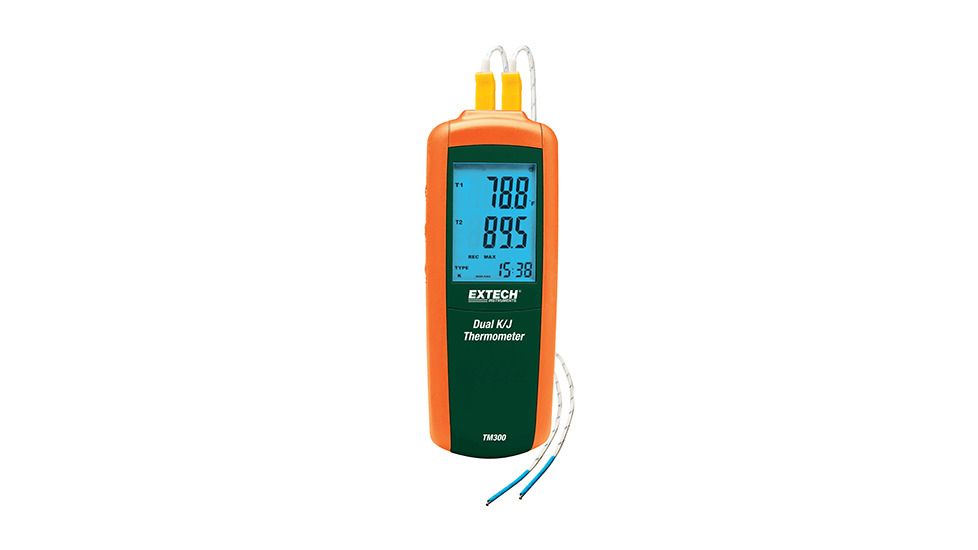 Extech Instruments Dual Type K/J Input Thermometer, TM300