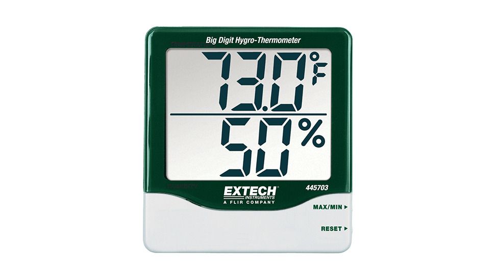 Extech Instruments Indicator, Rh/Temp Big Digit, 445703