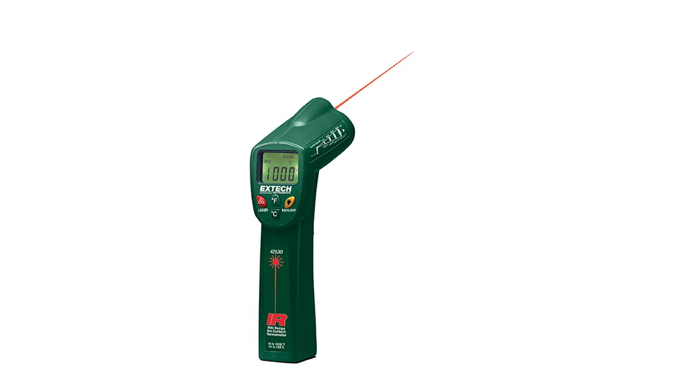 Extech Instruments Ir Thermometer, High Temp 1000f W/Laser Pointer, 42530