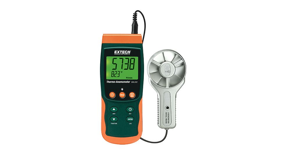 Extech Instruments Metal Vane Thermo-Anemometer Sd Logger, SDL300