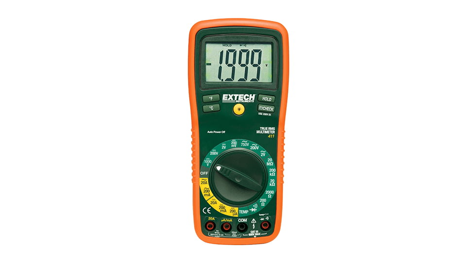 Extech Instruments Multimeter, True Rms Manual Ranging Dmm, EX411