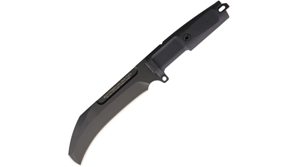 Extrema Ratio Corvo Fixed Blade Knife, 7in, Bohler N-690 Steel, Standard Edge, Black Handle EX0442BLK