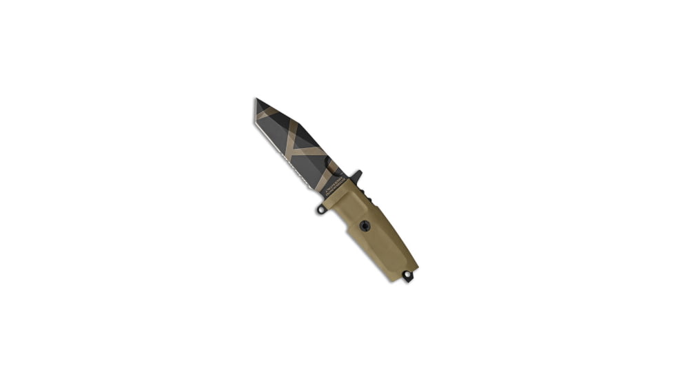 Extrema Ratio Extrema Ratio Fulcrum C Fixed Blade Knife Tan Folprene 4.3" Geo Camo Tan/Black, Tan, Bohler N690, adult, BHQ-46515