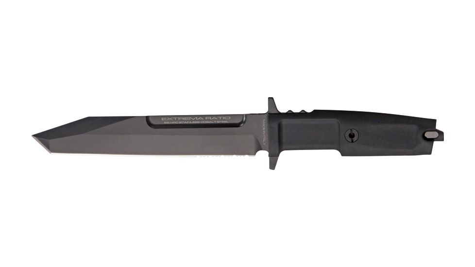 Extrema Ratio Fulcrum Fxd Knife, 7in, Srtd Steel Tanto, Black Hdl,Black Sheath EX082