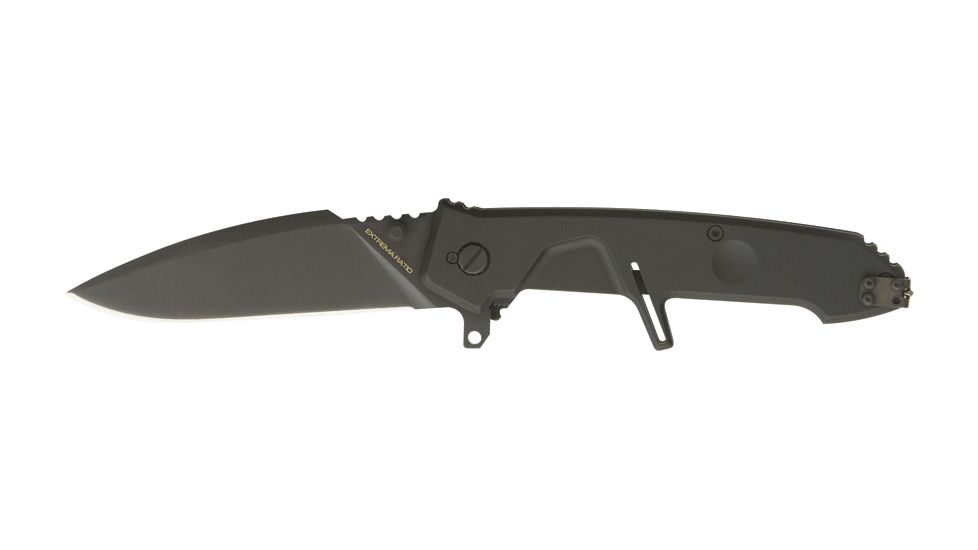 Extrema Ratio MF2 Folder Folding Knife,Cobalt Steel Drop Point, Black Anodized Aluminum Alloy Handle EX133MF2