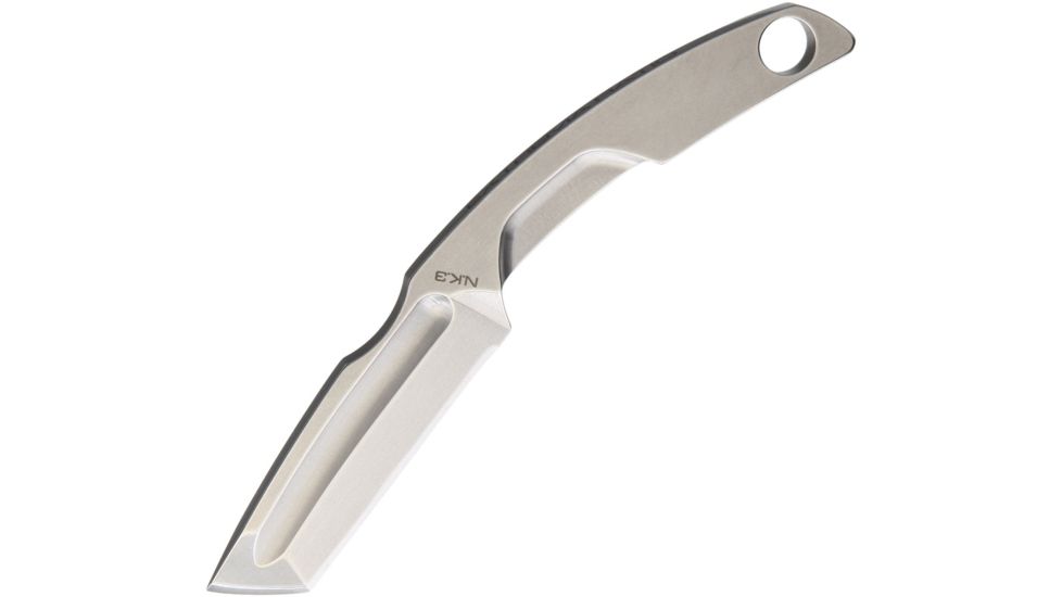 Extrema Ratio NK3 Neck Knife Stonewash Fixed Blade Knife, 2.75in, Bohler N-690 Steel, Standard Edge, Tanto, Stonewash EX0206SW