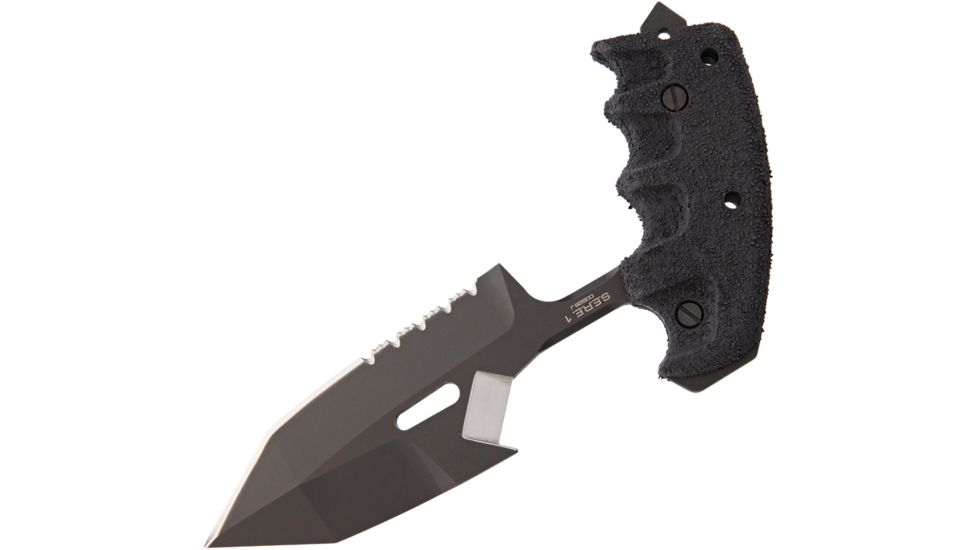 Extrema Ratio S.E.R.E 1 Push Dagger Fixed Blade Knife, 4.75in, Bohler N-690 Steel, Partially Serrated EX315SEREBL