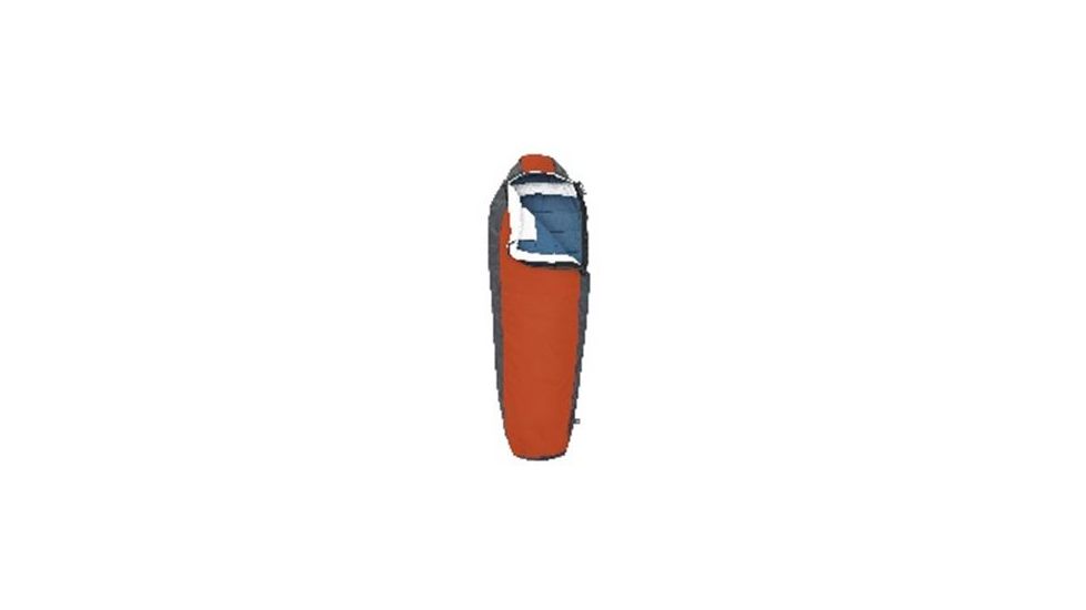 Exxel Outdoors Denali Mummy Sleepy Bag,35F Rating,29.5x84.5x19.5in,Burnt Orange/Gray TRH81510CO
