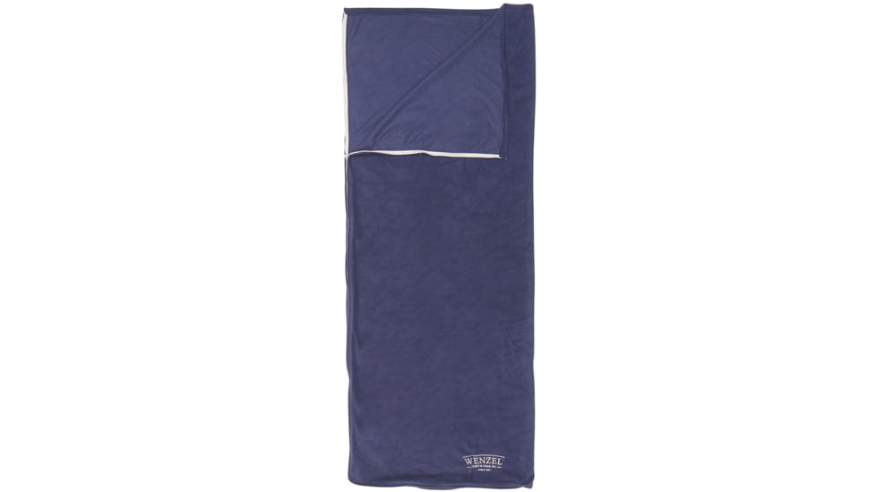 Exxel Outdoors Flannery Fleece Sleeping Bag, Blue, 80x33in, 7409219