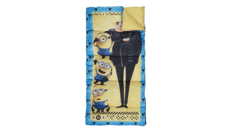Exxel Outdoors Universal Despicable Me 3 Sleeping Bag, Yellow/Blue, 28 X 56 inch U-2171DM37A