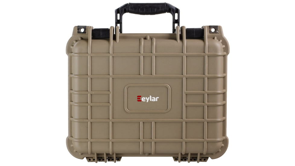 Eylar Compact 13.37in Protective Gear Case Water and Shock Resistant w/ Foam, Tan, SA00001-tan