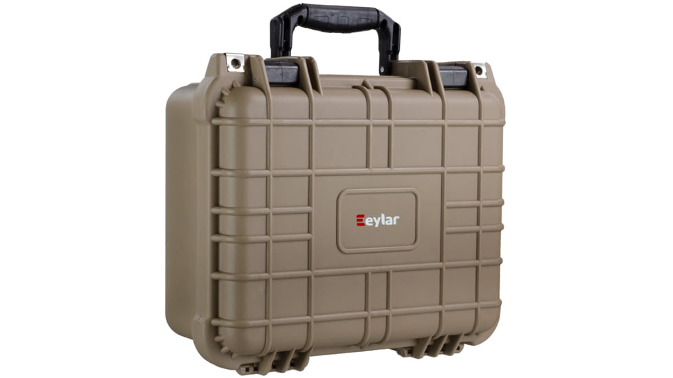 Eylar Compact 13.37in Waterproof Gear/Multi Gun Case Hard Case w/Foam, Tan, SA00001-TAN