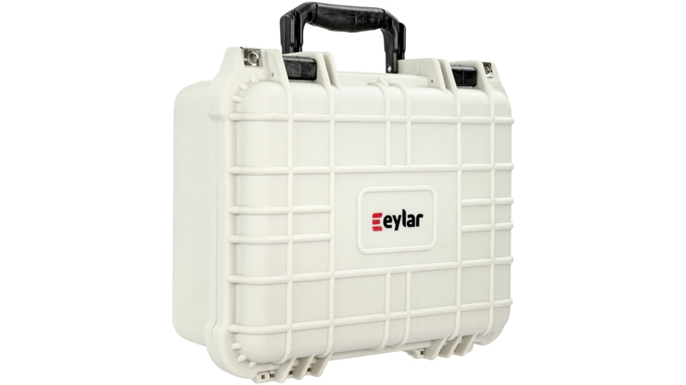 Eylar Compact 13.37in Waterproof Gear/Multi Gun Case Hard Case w/Foam, Polar White, SA00001-WHI