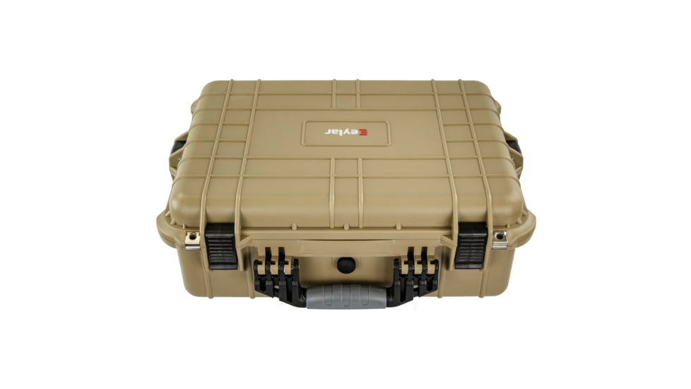 Eylar Medium 20in Protective Gear Case Water and Shock Resistant w/ Foam, Tan, SA00002-Tan
