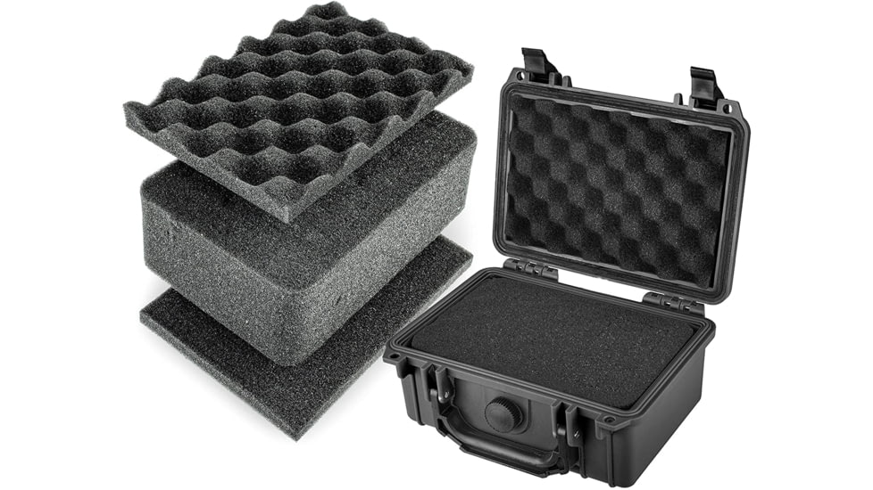 Eylar Protective Gear and Camera Hard Case Water &amp; Shock Proof w/Foam, Black, SA00011