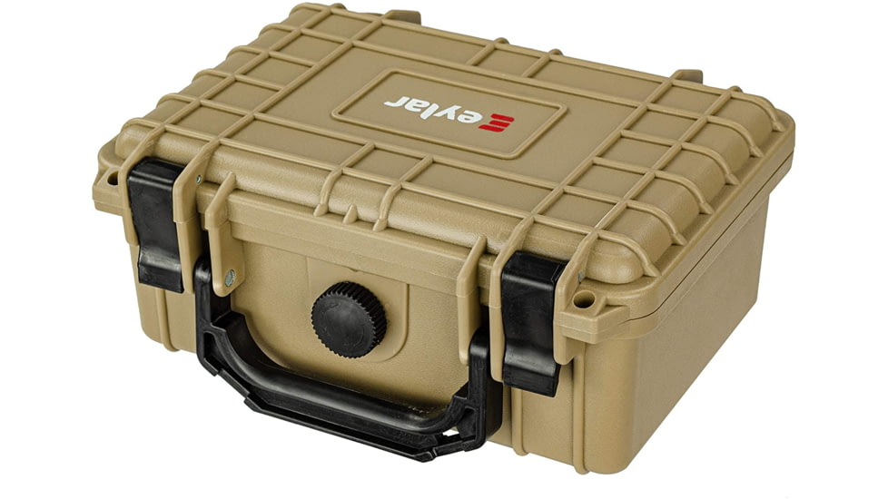 Eylar Protective Gear and Camera Hard Case Water &amp; Shock Proof w/Foam, Tan, SA00011-Tan