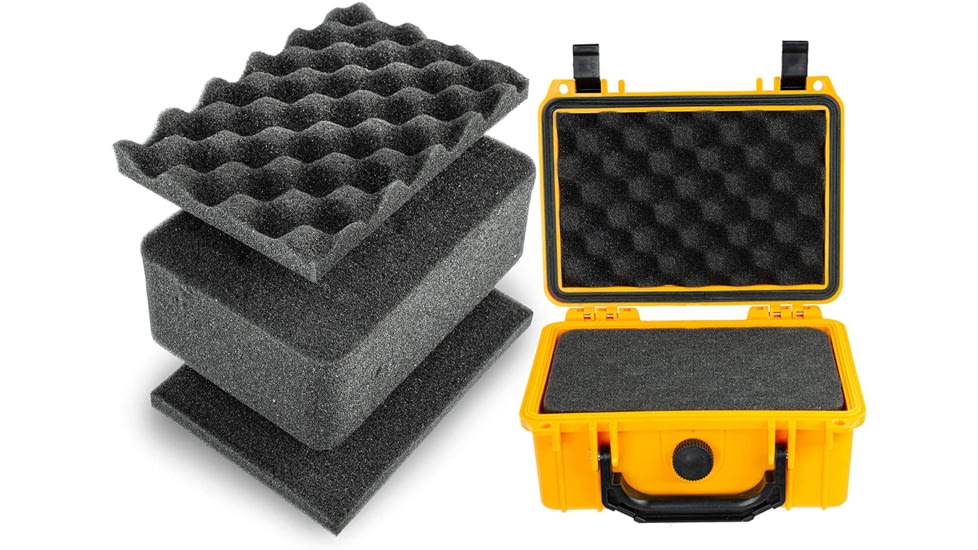 Eylar Protective Gear and Camera Hard Case Water &amp; Shock Proof w/Foam, Yellow, SA00011-Ylw