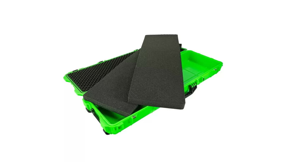 Eylar Small 38in Waterproof Roller Hard Rifle Case w/Foam, Neon Green, SA00013-NGRN