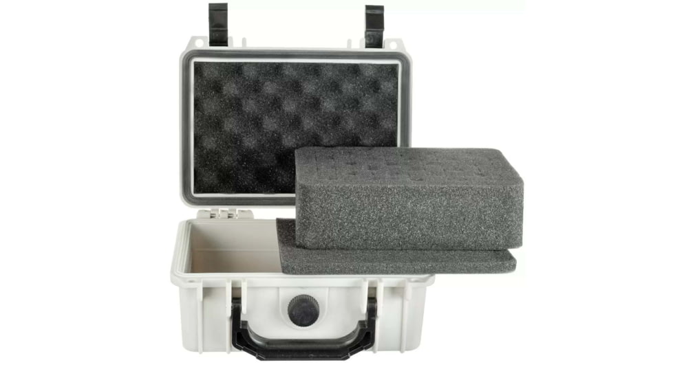 Eylar Small 8.12in Waterproof Gear Hard Case w/Foam, Polar White, SA00011-WHI