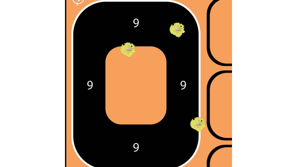 EZ-Aim 15548 Splash Reactive Trainer Kit Self-Adhesive Paper Handgun Yellow Oval