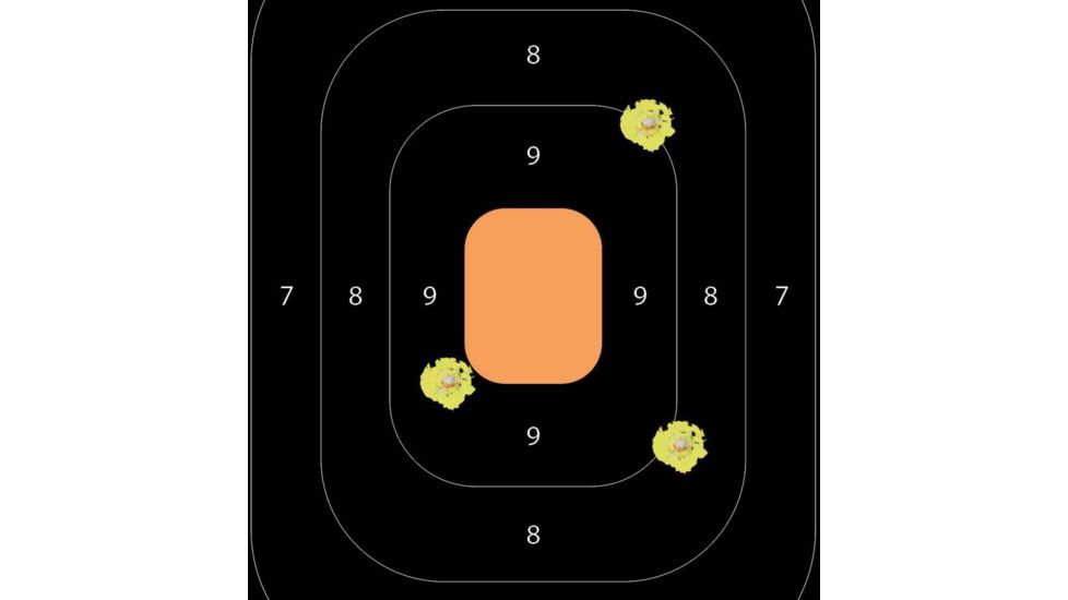 EZ-Aim 15548 Splash Reactive Trainer Kit Self-Adhesive Paper Handgun Yellow Oval