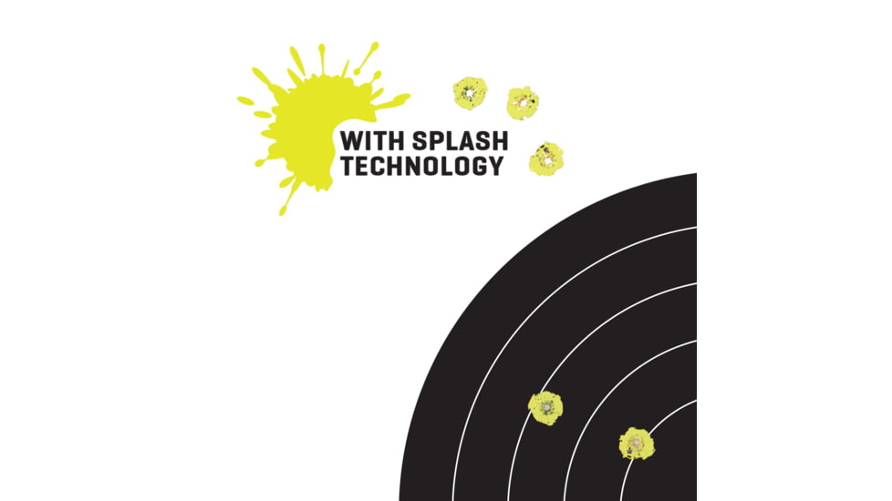 EZ-Aim Allen Adhesive Paper Splash Shooting Targets Bullseye 12in Square Black/Orange 100/ct, 15305