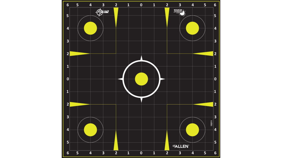 EZ-Aim Allen Non-Adhesive Splash Sight In Grid Target, Green, 12X12, 15211