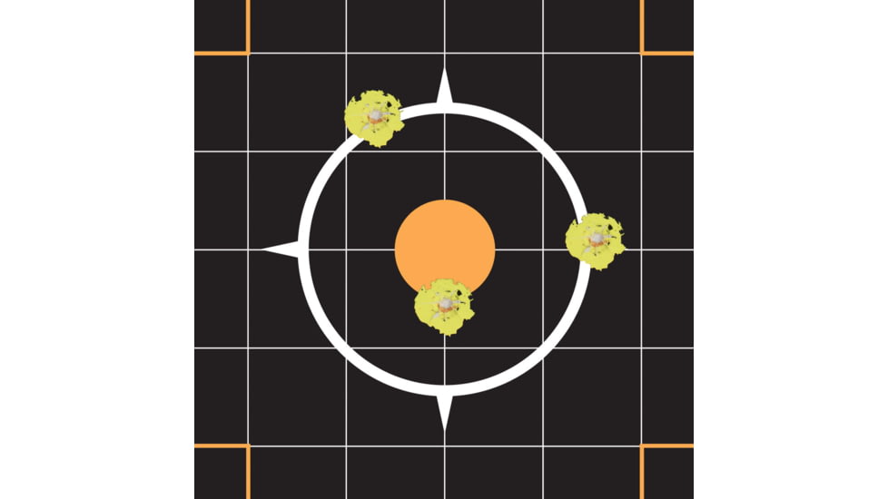 EZ-Aim Allen Reactive Sight Grid Paper Shooting Target, 12x12in, 10-Pack, Black/Orange, 15314-10