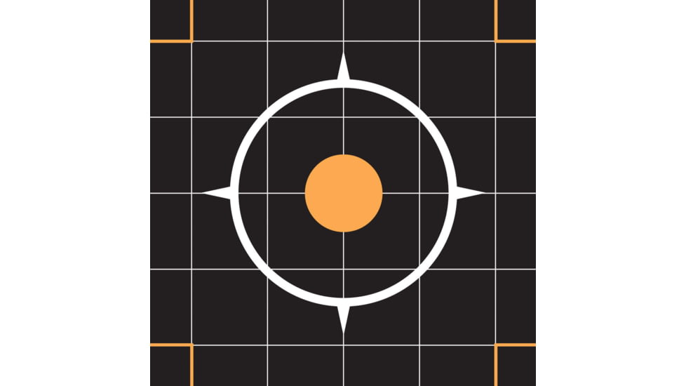 EZ-Aim Allen Reactive Sight Grid Paper Shooting Target, 12x12in, 10-Pack, Black/Orange, 15314-10