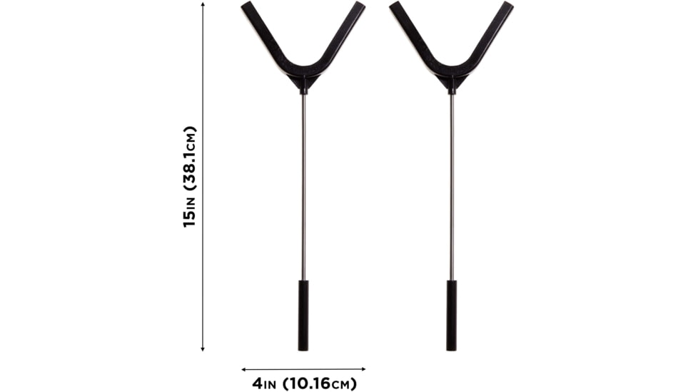 EZ-Aim Clay Target Holder, Holds 4.5 Clay Targets, 2-Pack, Black, 15 in x 3.5 in, 15386