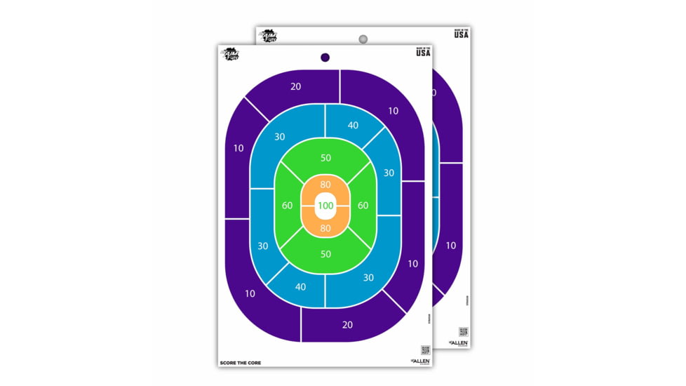 EZ-Aim Fun Get the Game On Paper Shooting Targets, 12inW x 18inH, 8-Pack, Multi, 15642