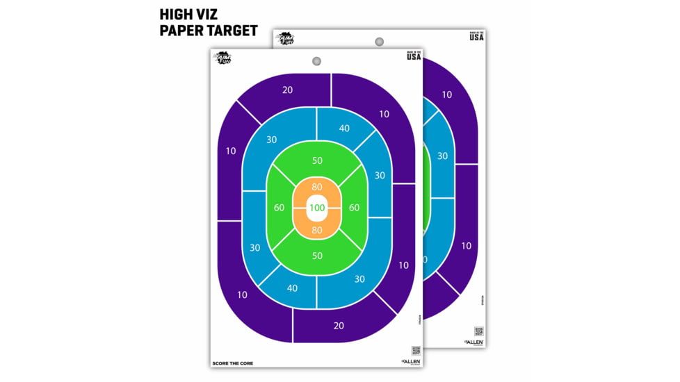 EZ-Aim Fun Get the Game On Paper Shooting Targets, 12inW x 18inH, 8-Pack, Multi, 15642