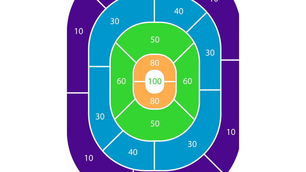 EZ-Aim Fun Get the Game On Paper Shooting Targets, 12inW x 18inH, 8-Pack, Multi, 15642