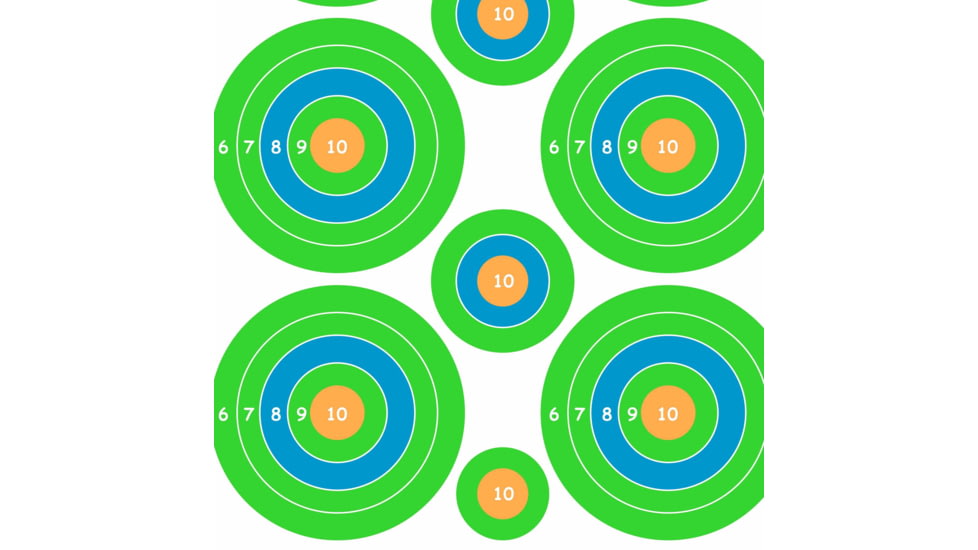 EZ-Aim Fun Group Paper Shooting Targets, 12inW x 18inH, 8-Targets, Multi, 15643