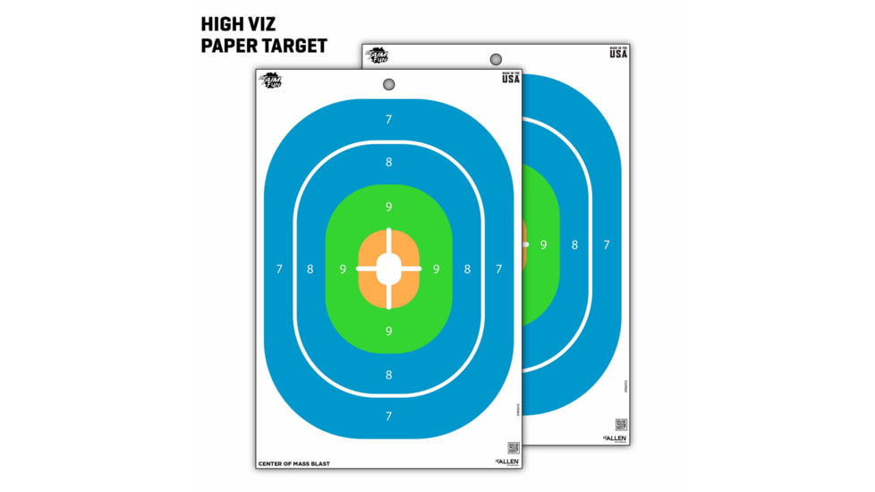 EZ-Aim Fun Group Paper Shooting Targets, 12inW x 18inH, 8-Targets, Multi, 15643