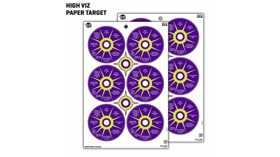 EZ-Aim Fun Group Paper Shooting Targets, 12inW x 18inH, 8-Targets, Multi, 15643