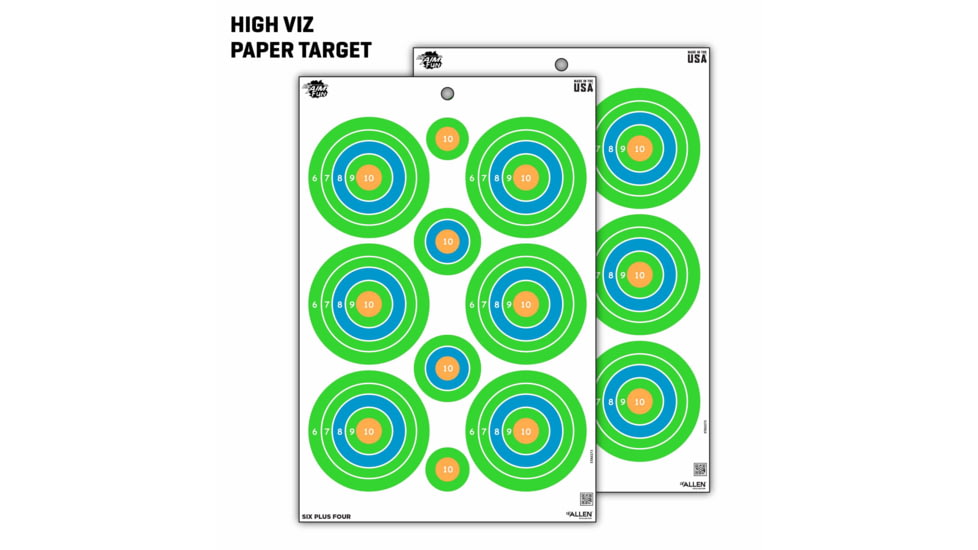 EZ-Aim Fun Group Paper Shooting Targets, 12inW x 18inH, 8-Targets, Multi, 15643