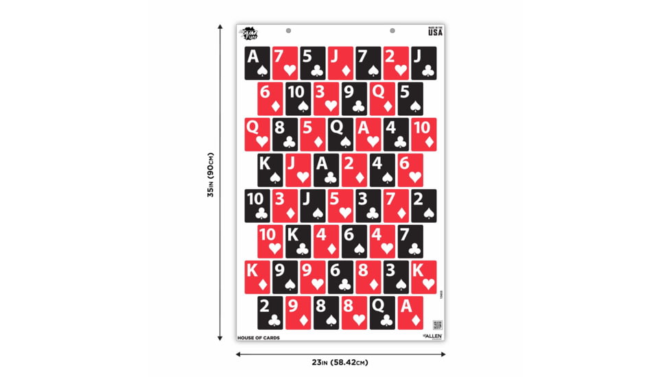 EZ-Aim Fun House of Cards Game Paper Targets, 23inW x 35inH, 3-Pack, 15655
